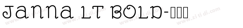 Janna LT Bold字体转换